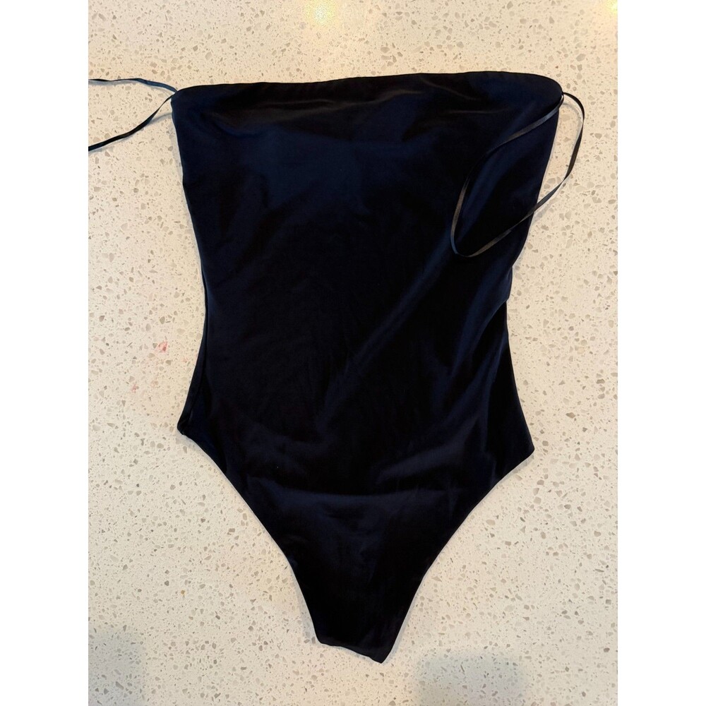 naked wardrobe Black Strapless Bodysuit XS
